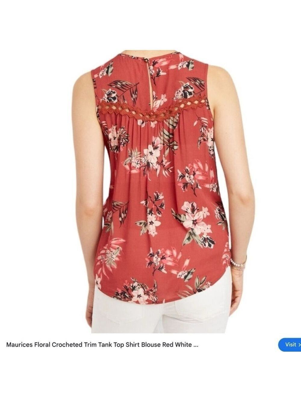 Women’s Maurices Sleeveless Tank Top with crochet details XXL NWT - Picture 15 of 15